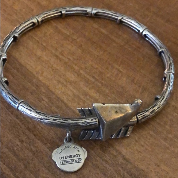 Alex + Ani stack of 4 bangles - Arrow, feather, OM - Picture 7 of 7